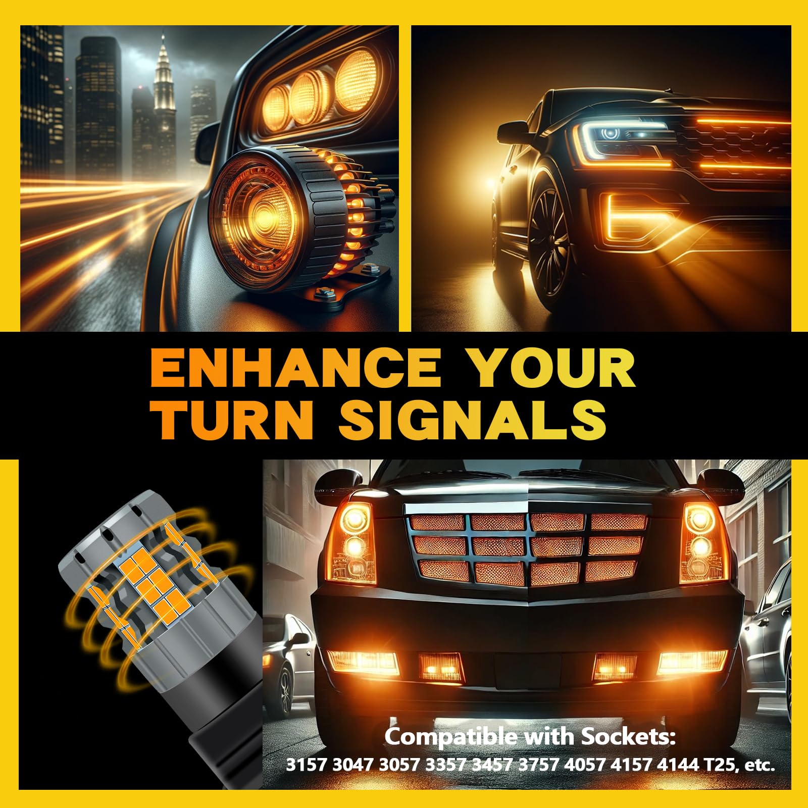 Amazon.co.jp: Zyvirexa 3157 LED ウィンカー電球 キャデラック